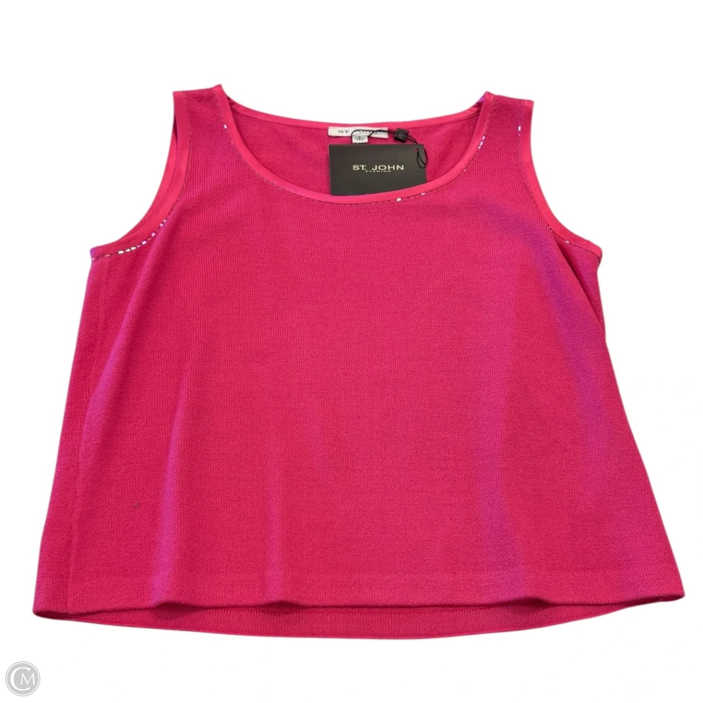 Top Sleeveless By St. John In Pink, Size: L