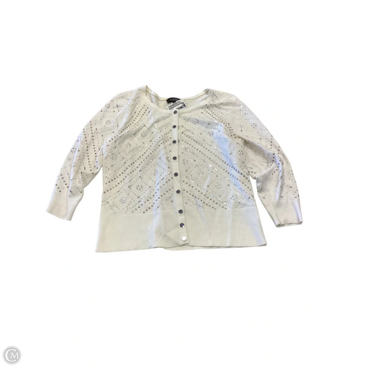 Cardigan By White House Black Market In Cream, Size: L