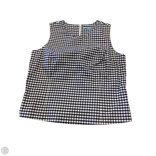 Top Sleeveless By J Mclaughlin In Checkered Pattern, Size: 14
