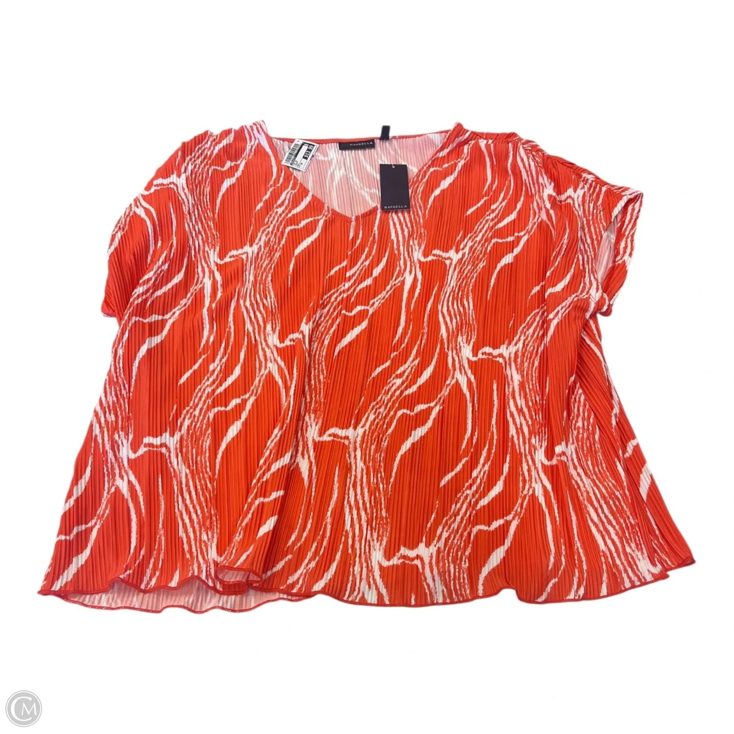Top Short Sleeve By Rafaella In Orange, Size: 3x