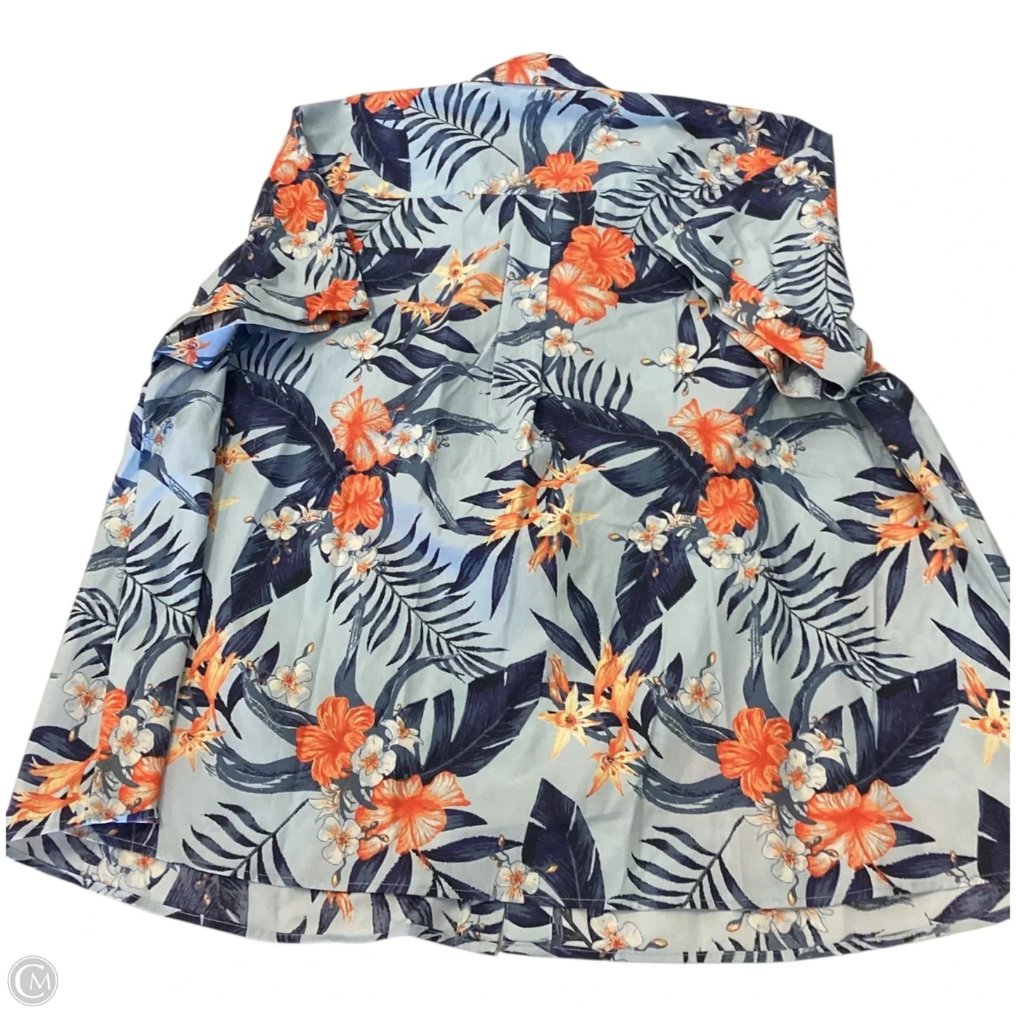 Top Short Sleeve By D&co. In Floral Print, Size: 3x