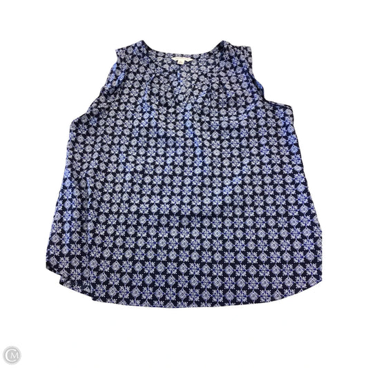 Blouse Sleeveless By Croft And Barrow In Floral Print, Size: Xl