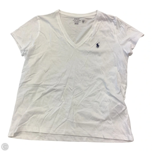Top Short Sleeve By Ralph Lauren In White, Size: L