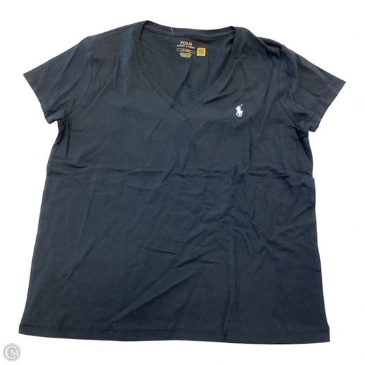Top Short Sleeve By Ralph Lauren In Black, Size: L