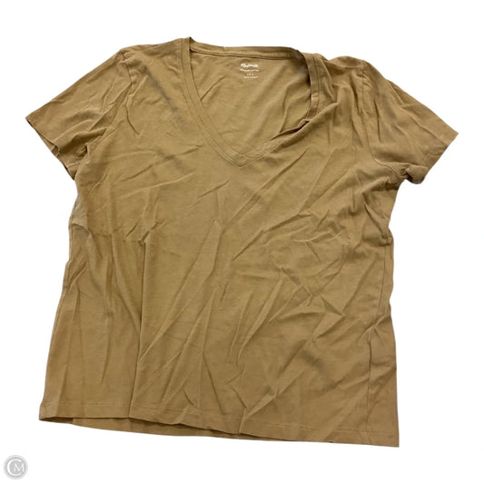 Top Short Sleeve By Madewell In Tan, Size: L