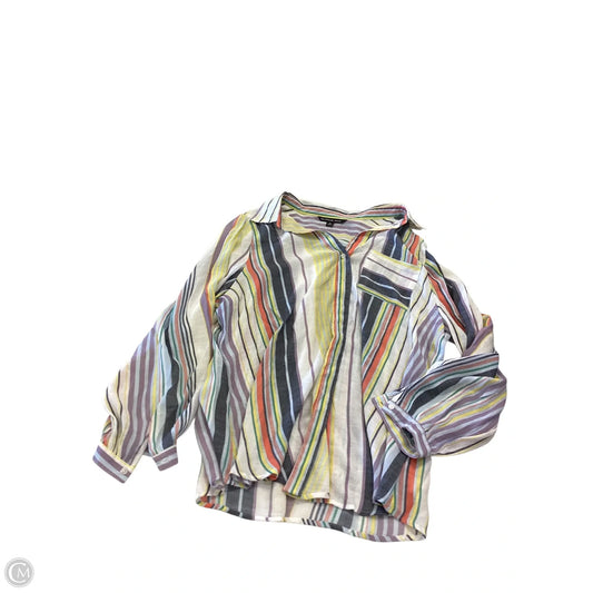 Top Long Sleeve By Zac And Rachel In Striped Pattern, Size: 2x