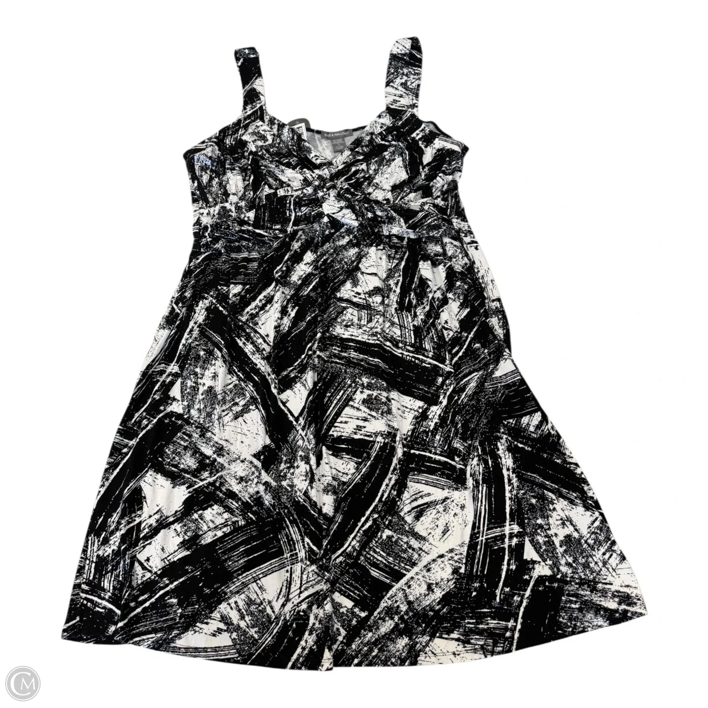 Dress Casual Short By Kate & Mallory In Black & White, Size: 1x