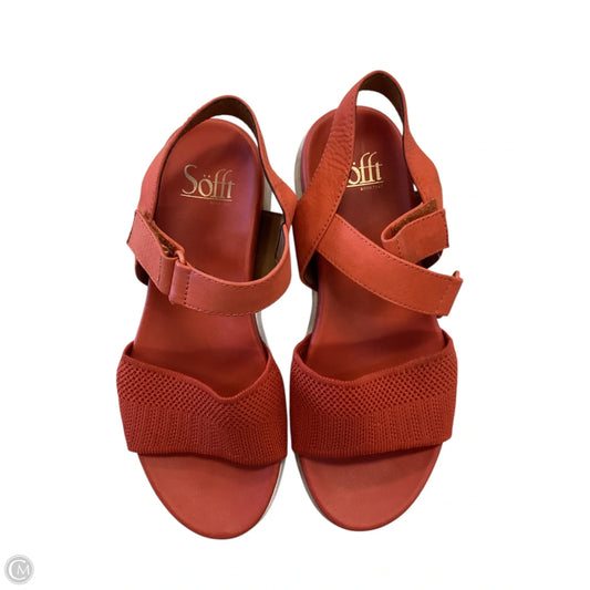 Sandals Flats By Sofft In Orange, Size: 6
