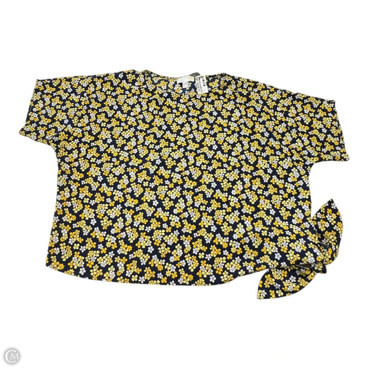 Blouse Short Sleeve By Michael By Michael Kors In Floral Print, Size: 2x