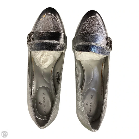 Shoes Heels Block By Bandolino In Silver, Size: 7