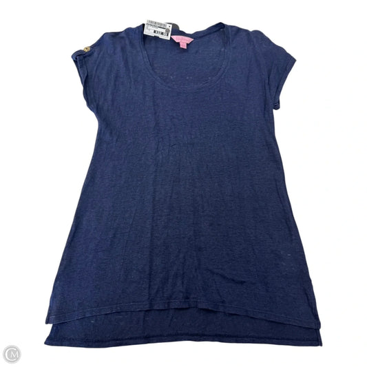 Top Short Sleeve Designer By Lilly Pulitzer In Navy, Size: Xs