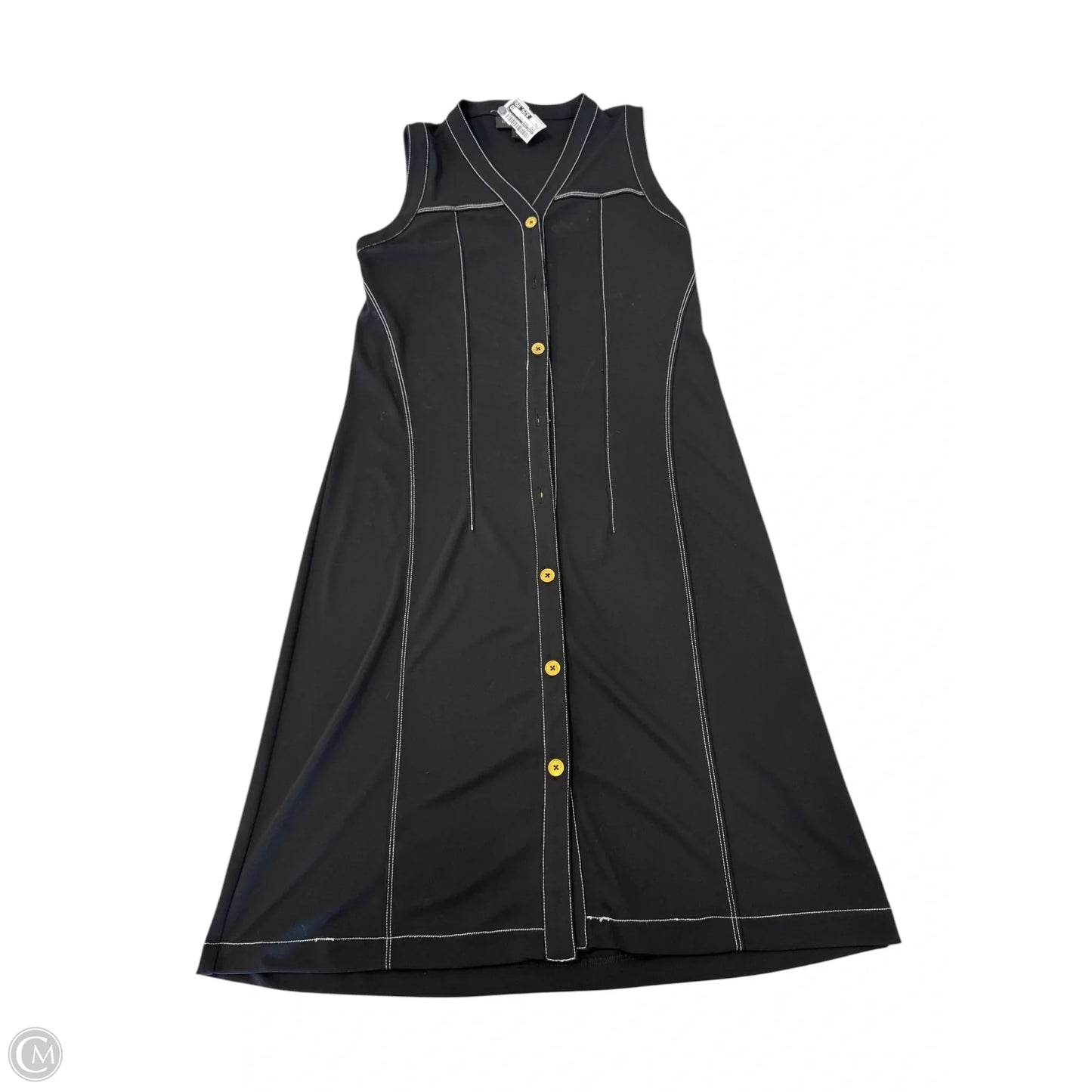Dress Casual Midi By Donna Karan In Black, Size: S