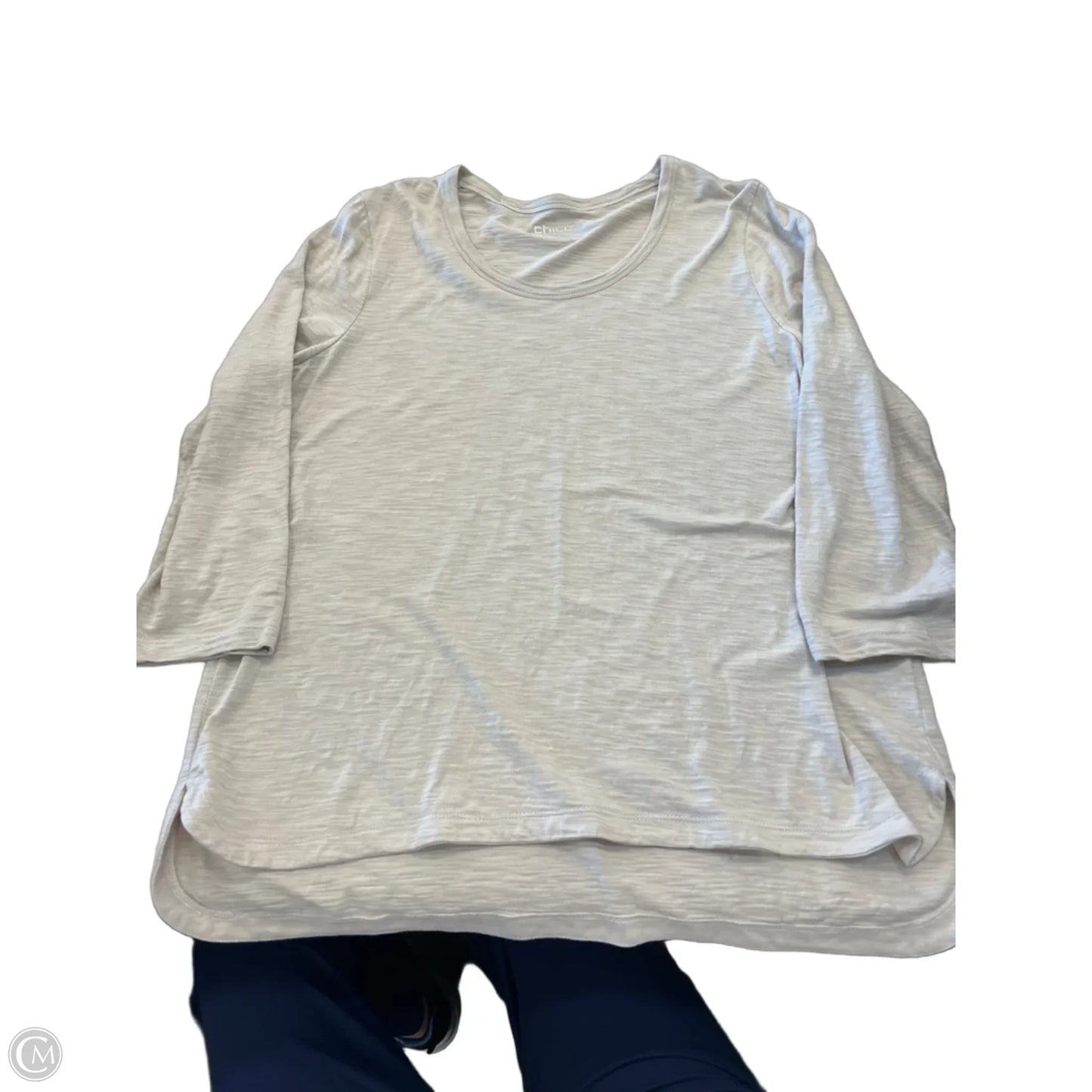 Top Long Sleeve By Chicos In Tan, Size: L