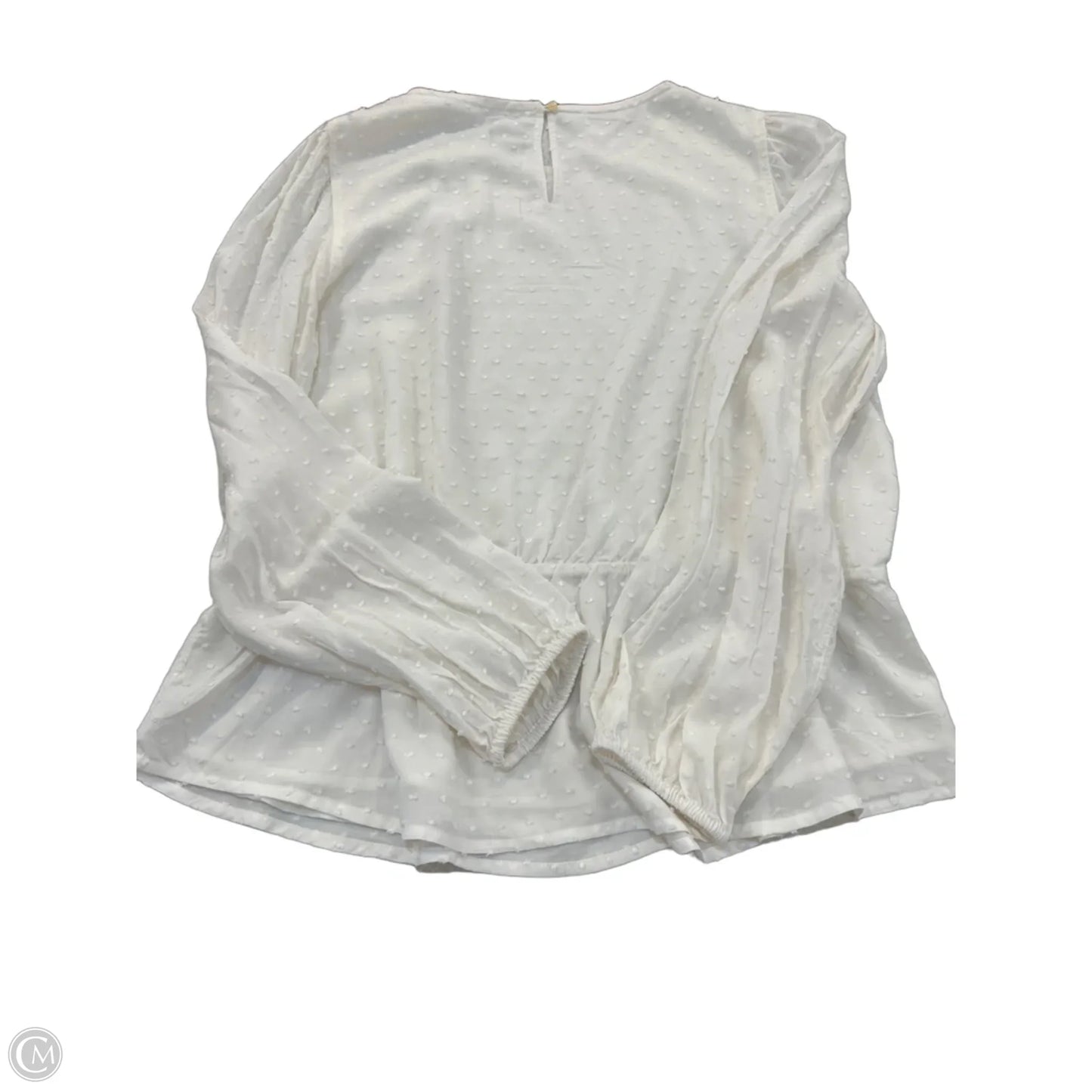 Blouse 3/4 Sleeve By Gap In Cream, Size: L