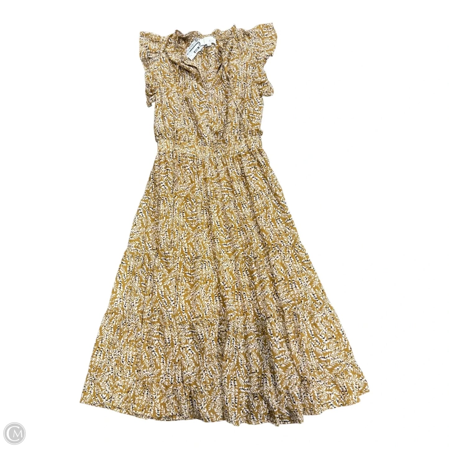 Dress Casual Maxi By Pinch In Gold & White, Size: S