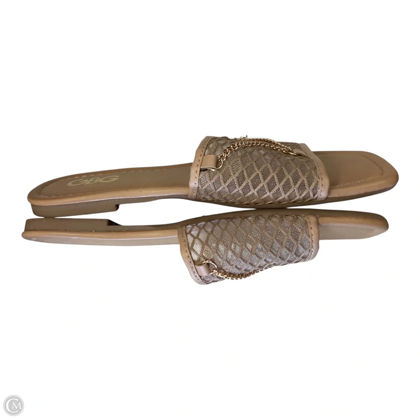 Sandals Flats By Clothes Mentor In Gold, Size: 8