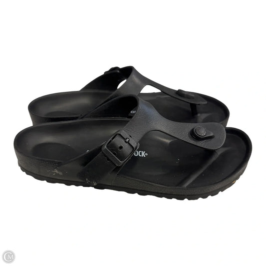 Sandals Flats By Birkenstock In Black, Size: 10.5