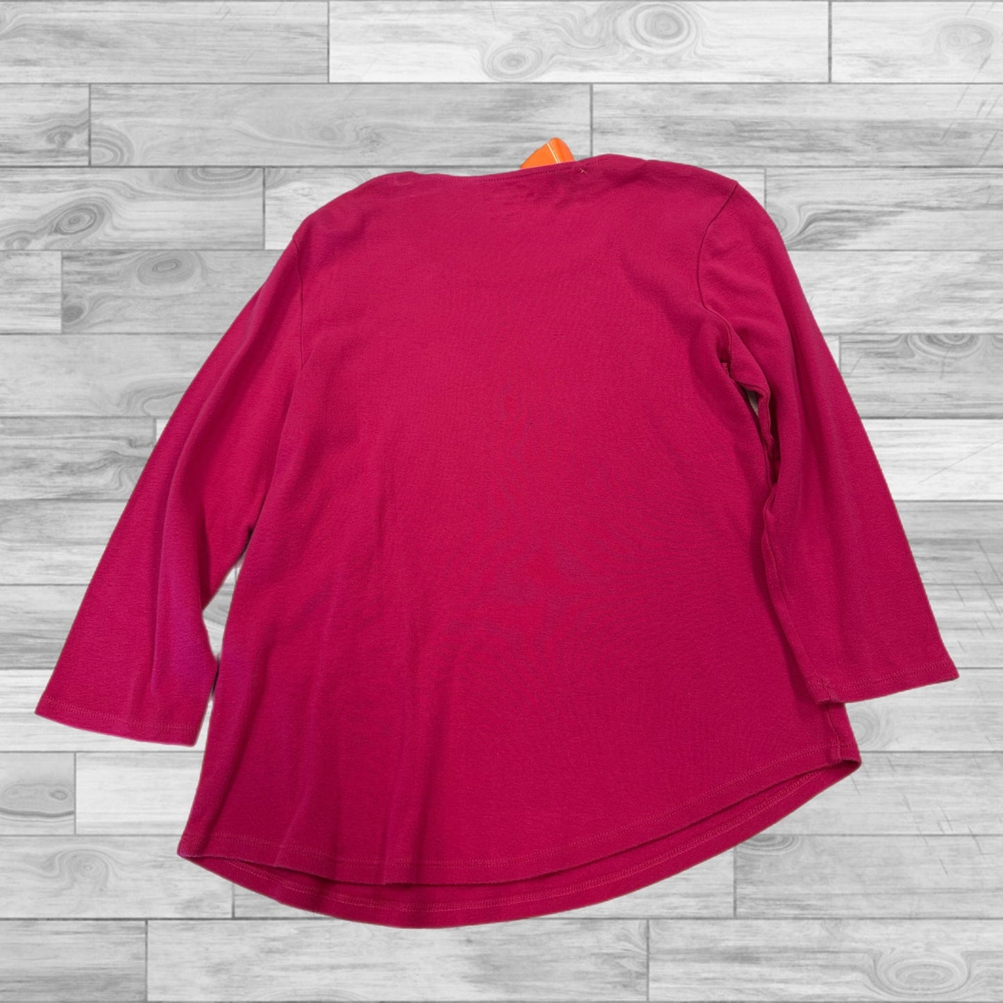 Top 3/4 Sleeve By Chicos In Pink, Size: 1