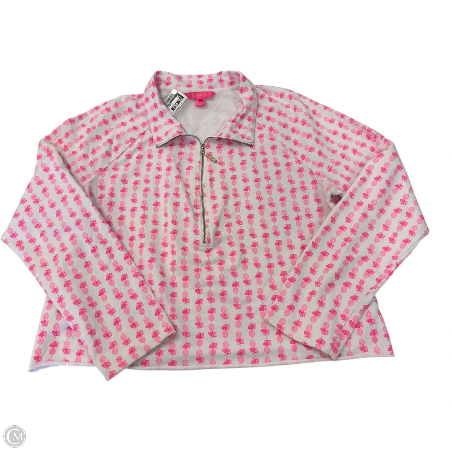 Jacket Designer By Lilly Pulitzer In Pink & White, Size: Xl