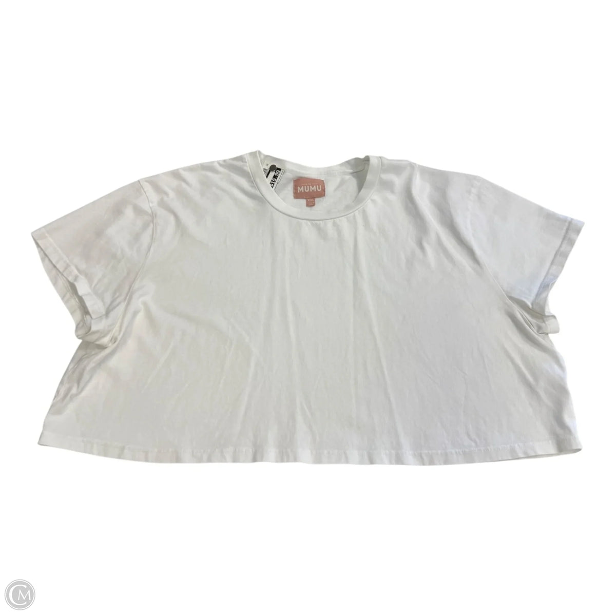 Top Short Sleeve Basic By Mumu In White, Size: Xxl