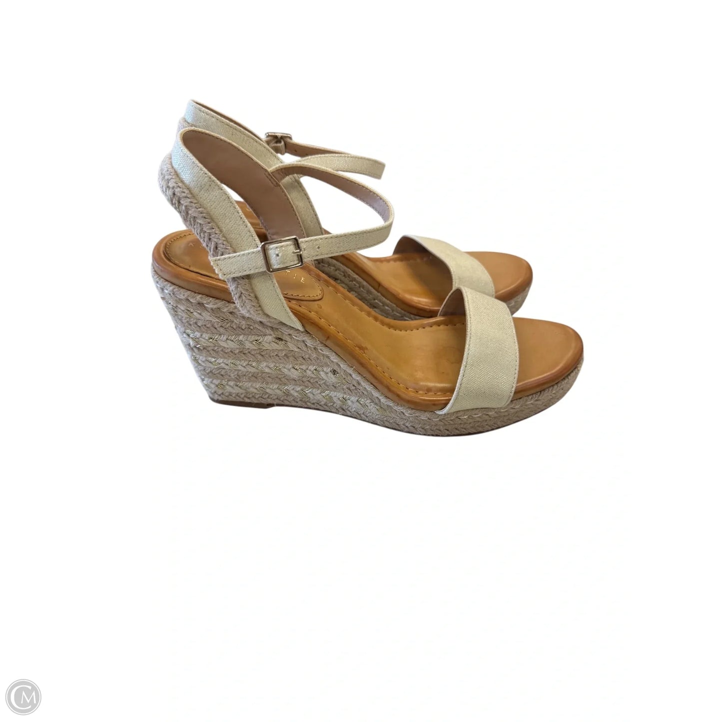 Sandals Heels Wedge By Kelly And Katie In Cream, Size: 11