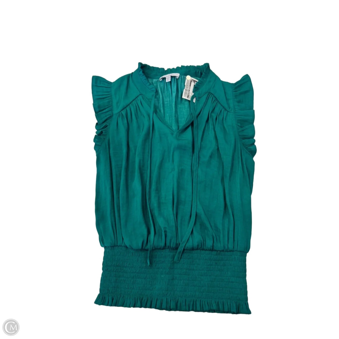 Blouse Short Sleeve By Clothes Mentor In Green, Size: Xs