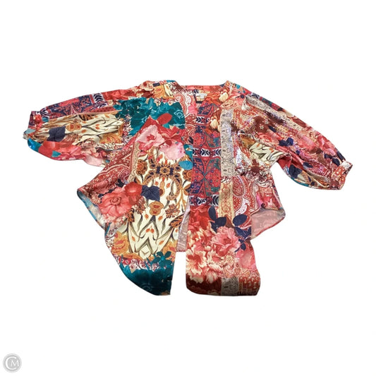 Blouse 3/4 Sleeve By Chicos In Multi-colored, Size: M
