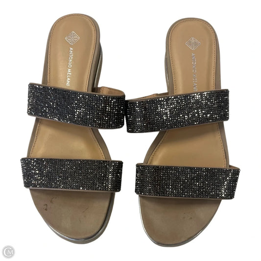 Sandals Flats By Antonio Melani In Silver, Size: 8
