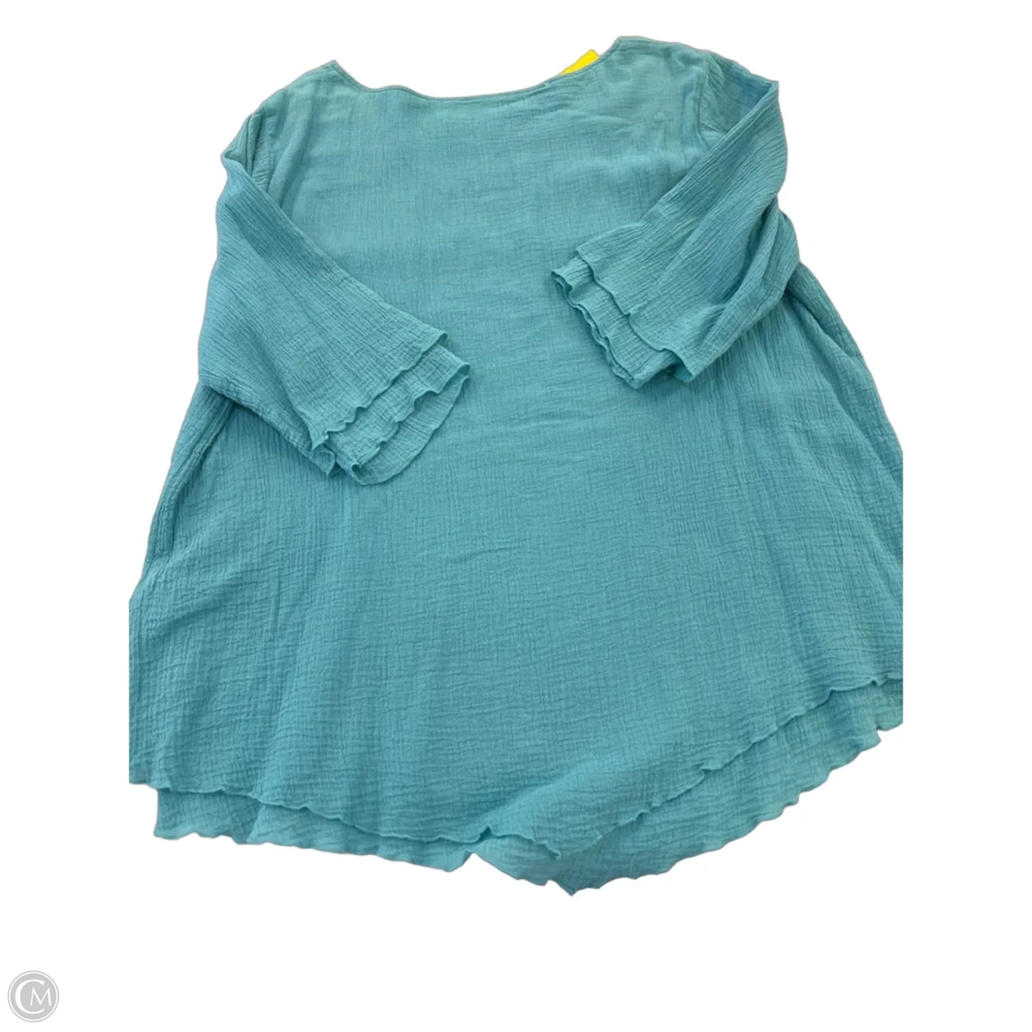 Top 3/4 Sleeve By Soft Surroundings In Blue, Size: L