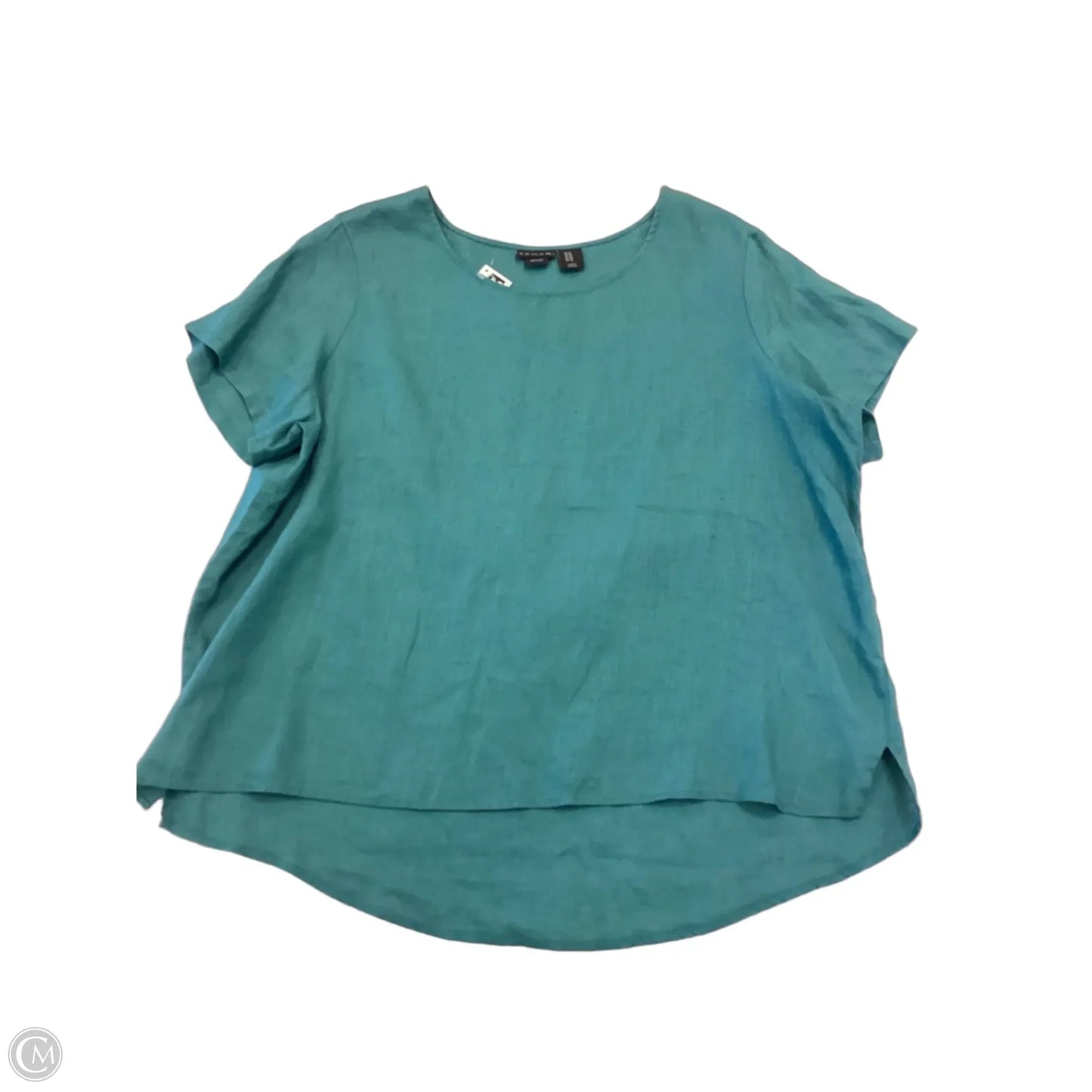 Top Short Sleeve By Tahari In Green, Size: 1x
