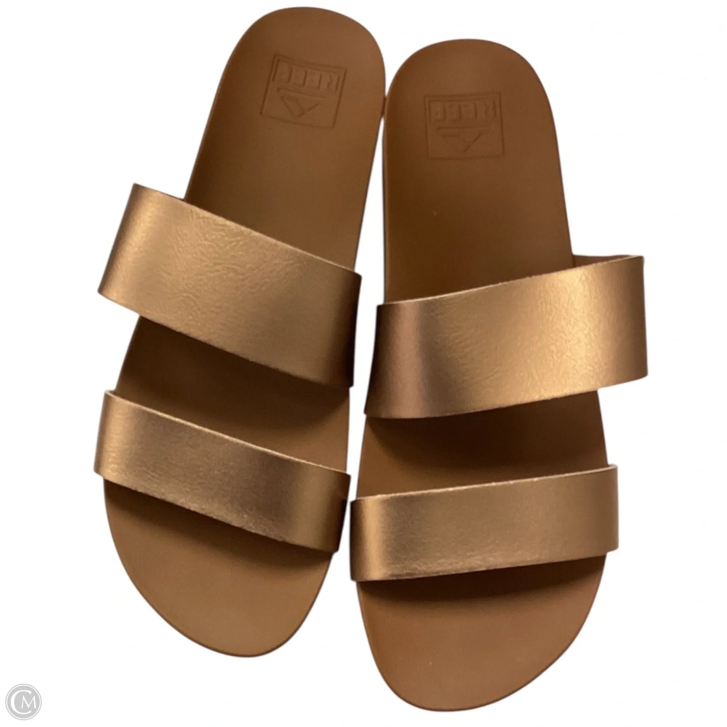 Sandals Flats By Reef In Gold, Size: 9