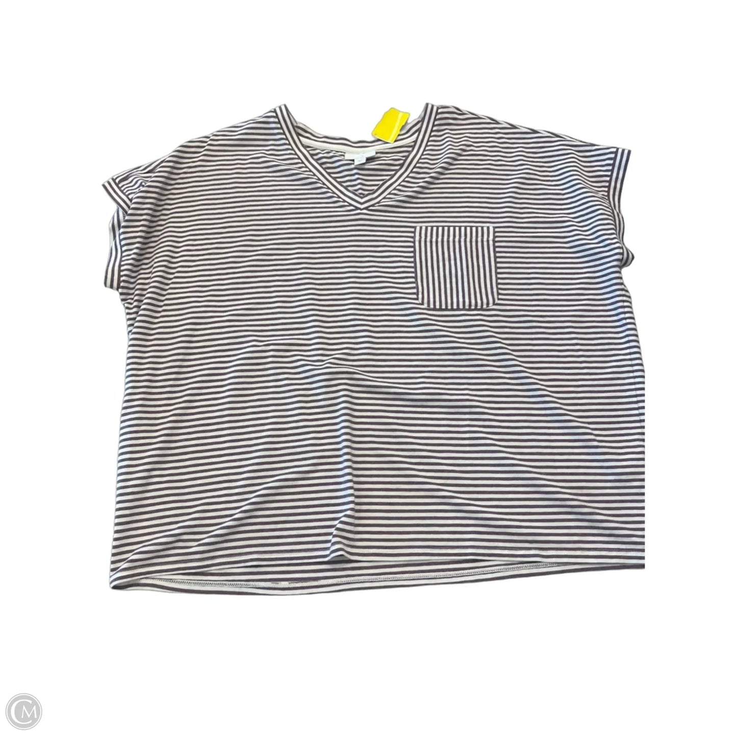 Top Short Sleeve By J. Jill In Striped Pattern, Size: L