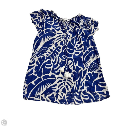Top Sleeveless By Rose And Olive In Blue & White, Size: Xs