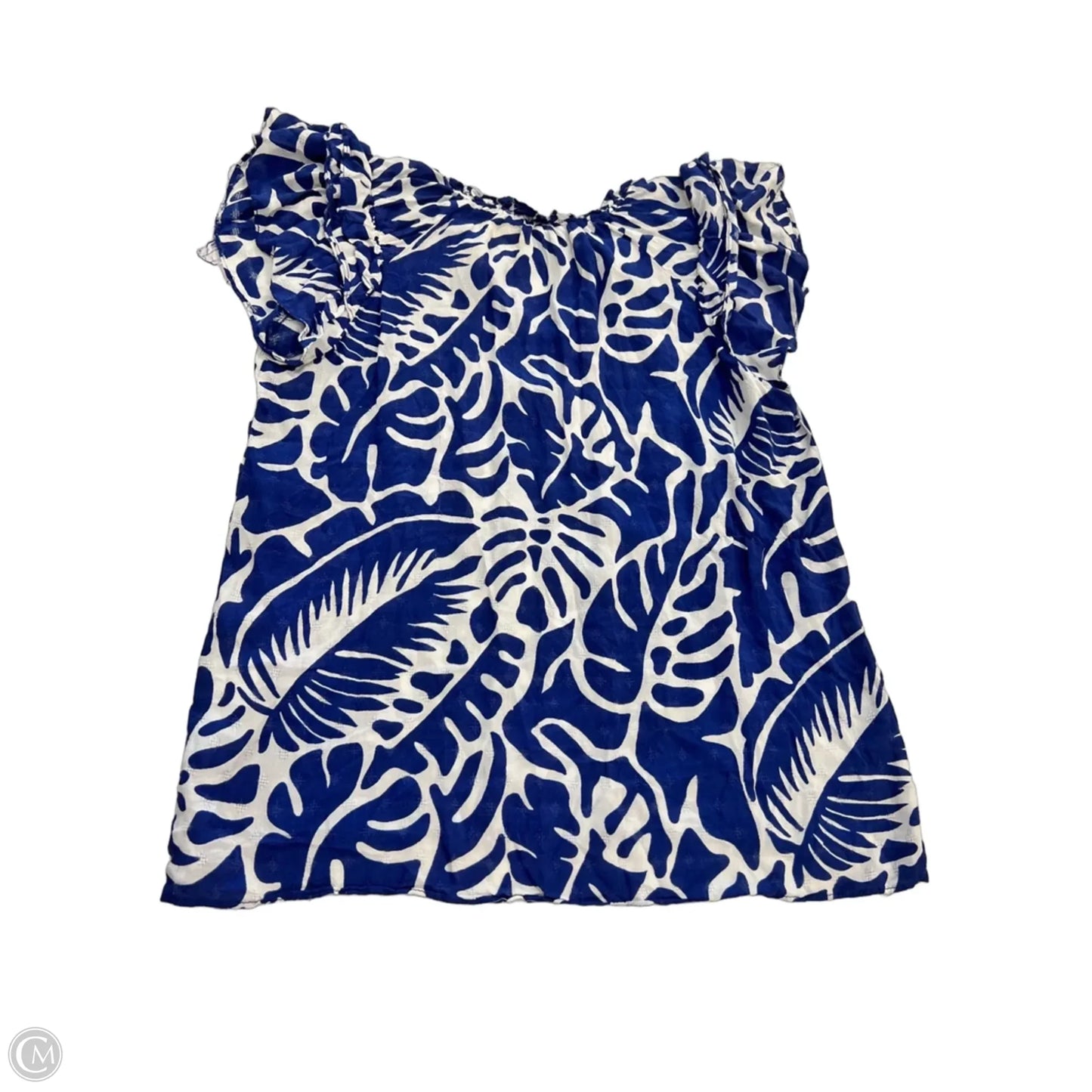 Top Sleeveless By Rose And Olive In Blue & White, Size: Xs