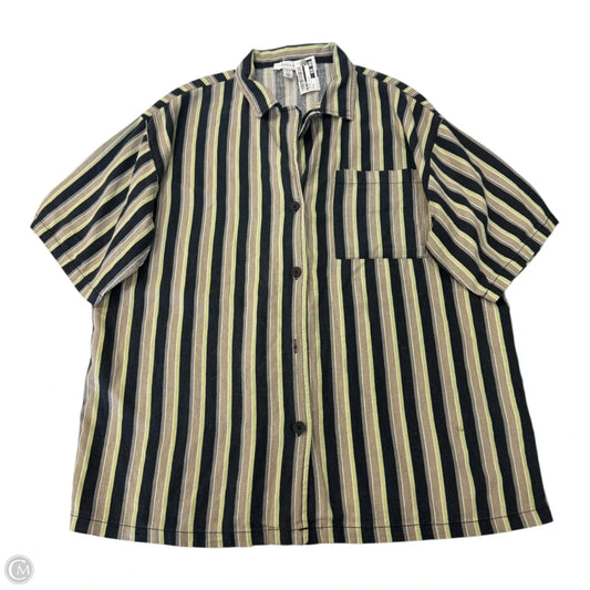 Top Short Sleeve By Top Shop In Striped Pattern, Size: 6