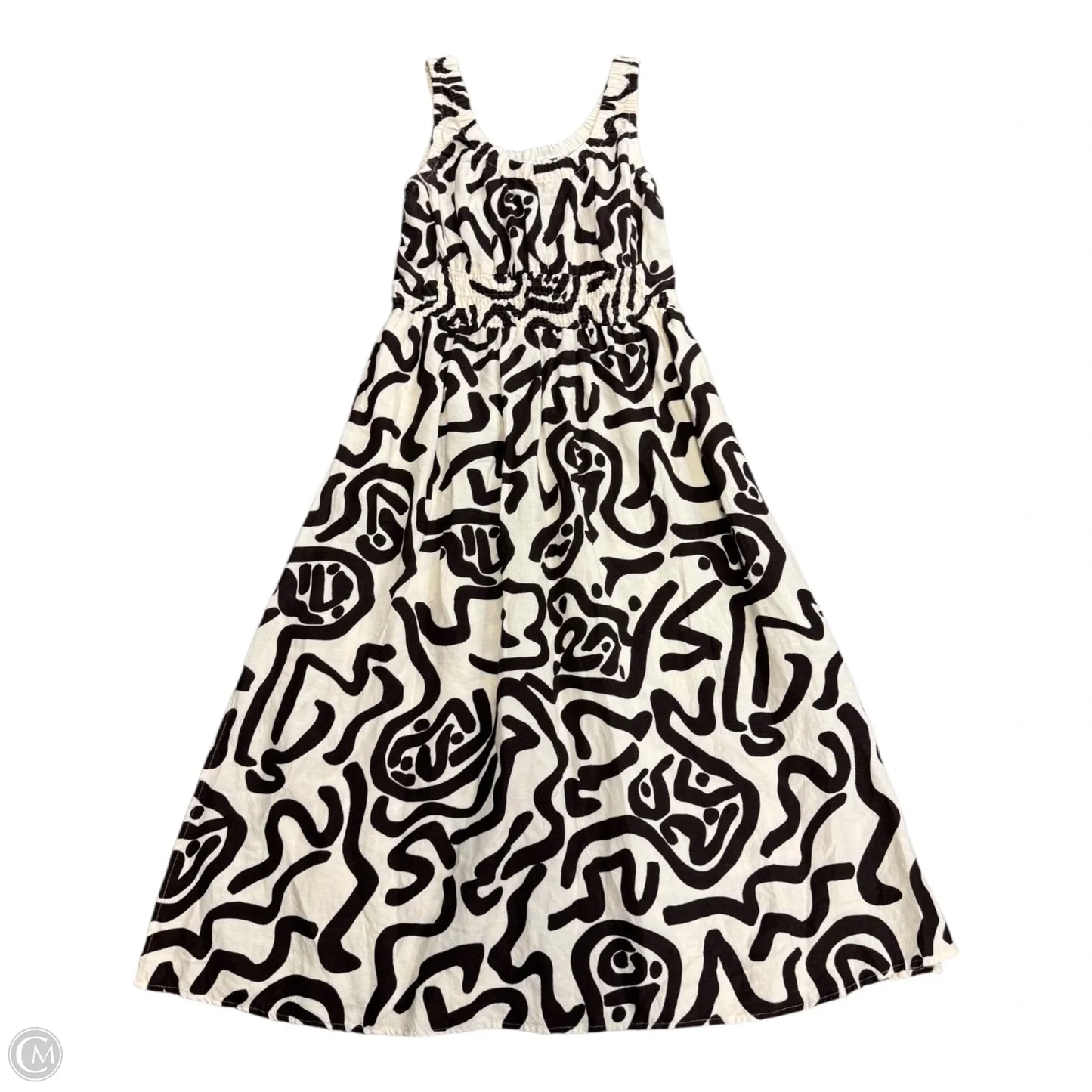 Dress Casual Maxi By Reiss In Brown & Cream, Size: 12