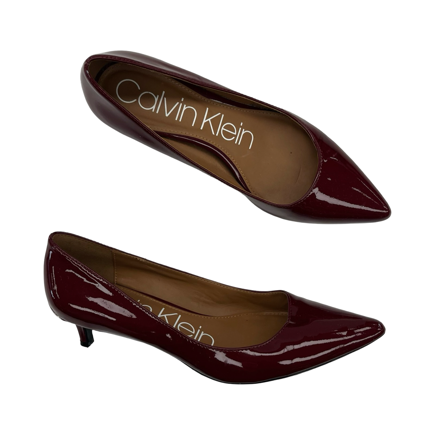 Shoes Heels Kitten By Calvin Klein In Red, Size:7