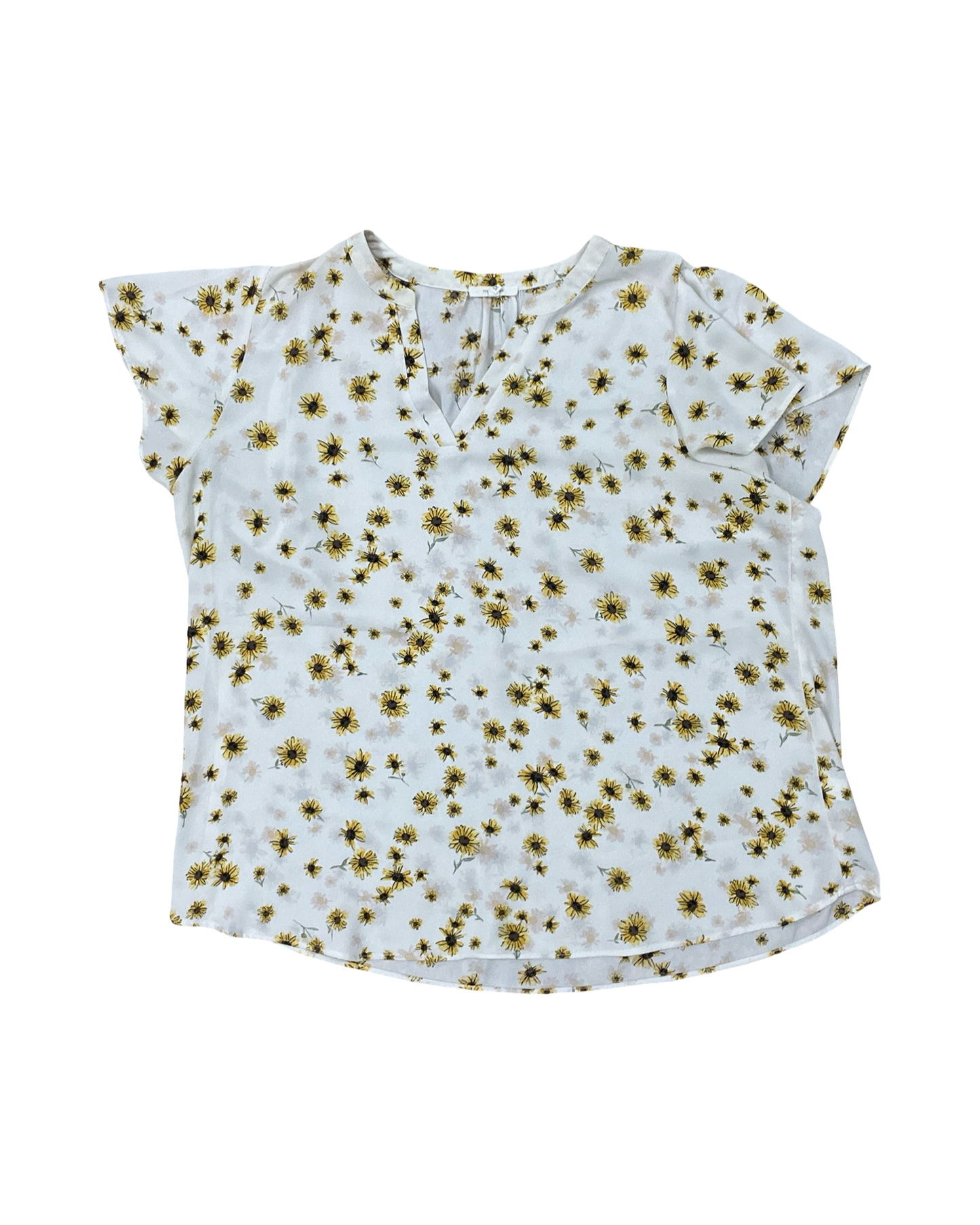 Top Ss By Maurices In Cream & Yellow, Size:1X