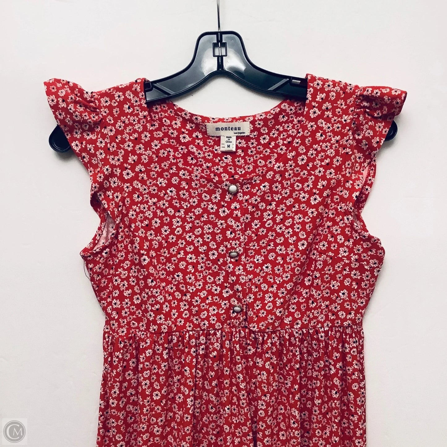 Dress Casual Short By Monteau In Floral Print, Size: M