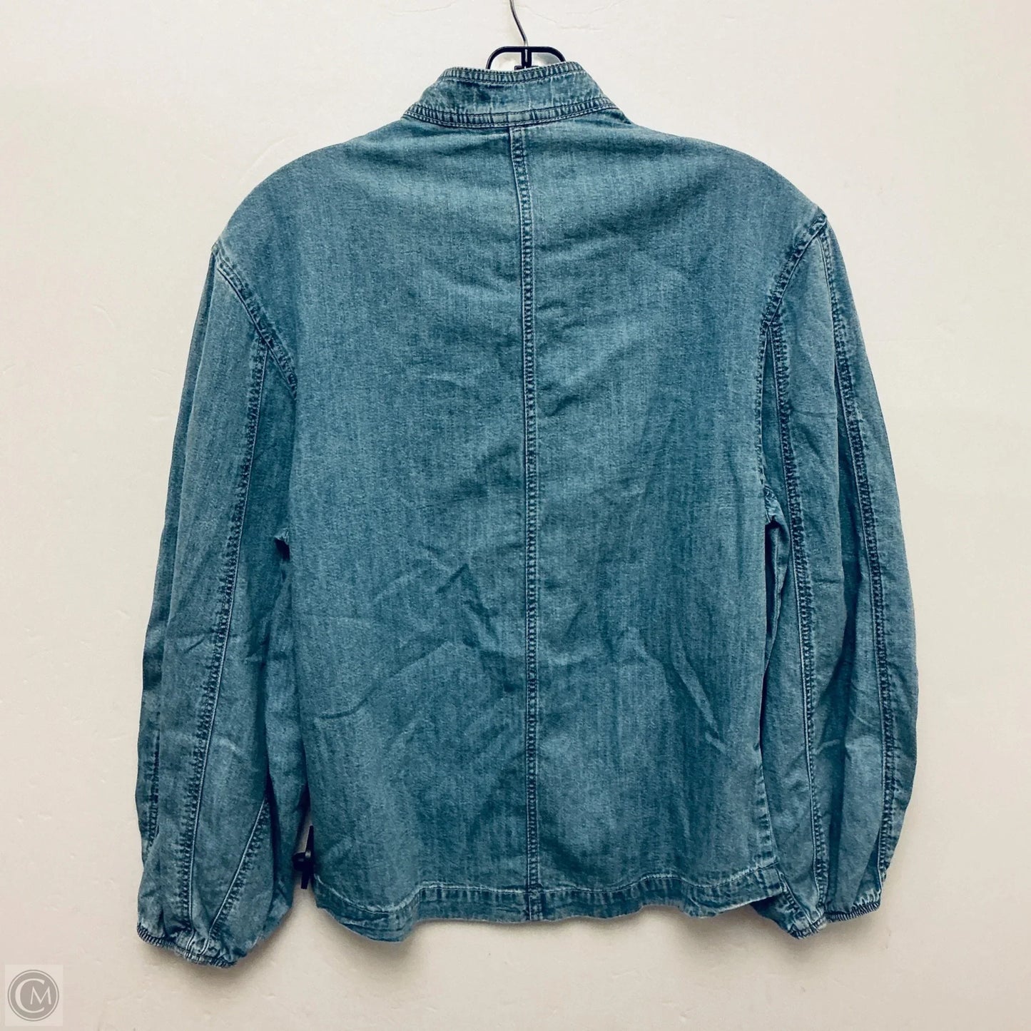 Top Long Sleeve By H&m In Blue Denim, Size: Xs