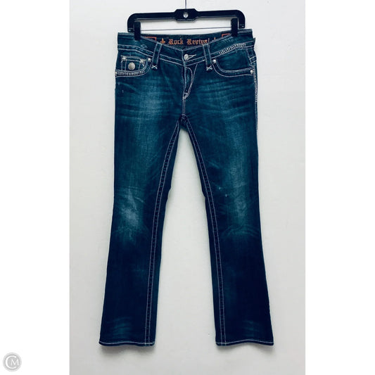 Jeans Boot Cut By Rock Revival In Blue Denim, Size: 10