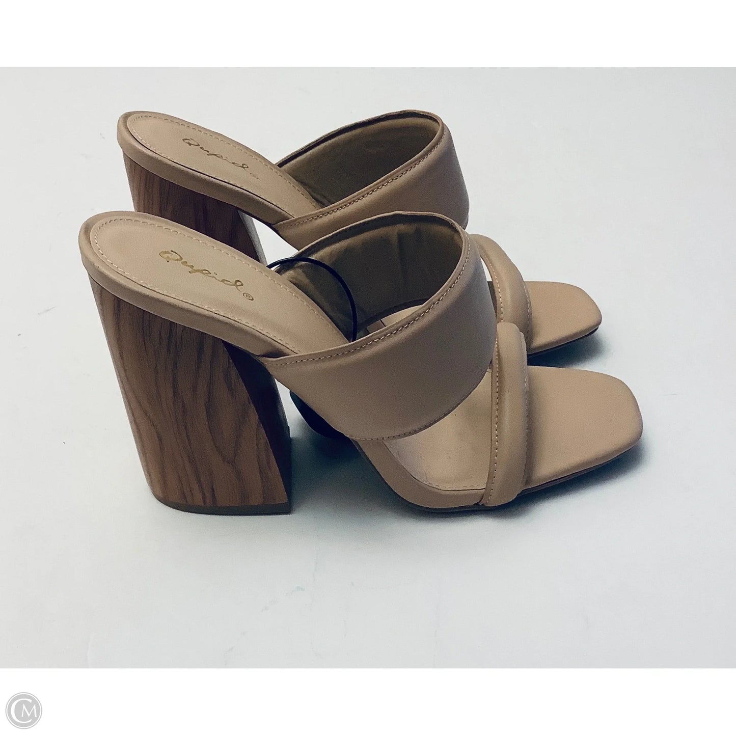 Shoes Heels Block By Qupid In Beige, Size: 10