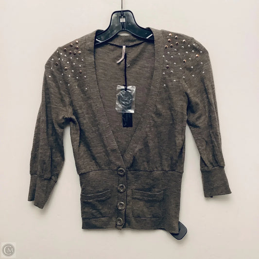 Sweater Cardigan By Poof In Grey, Size: S