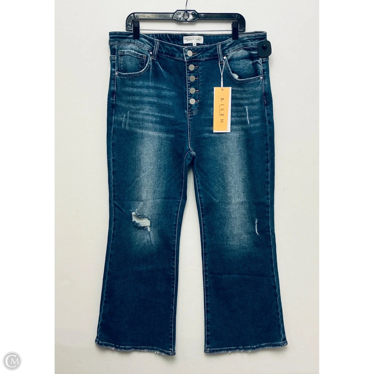 Jeans Straight By Risen In Blue Denim, Size: 20