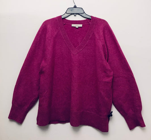 Sweater By Loft In Purple, Size: Xl