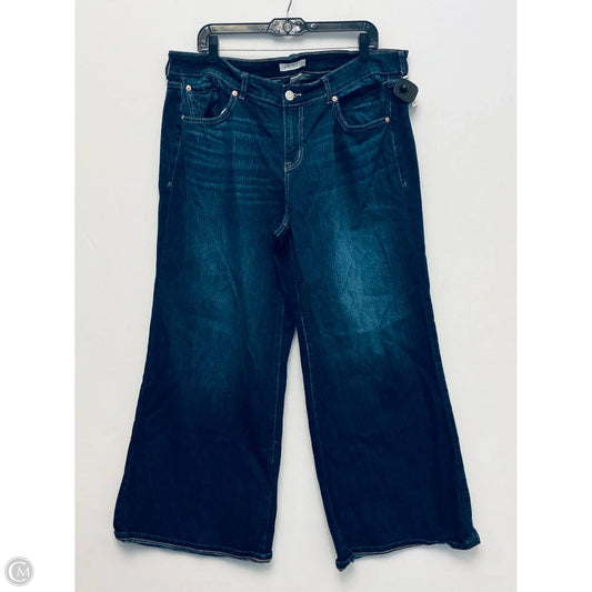 Jeans Wide Leg By Clothes Mentor In Blue Denim, Size: 16