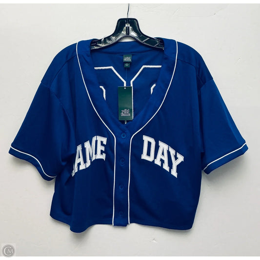 Top Short Sleeve By Wild Fable In Blue, Size: M