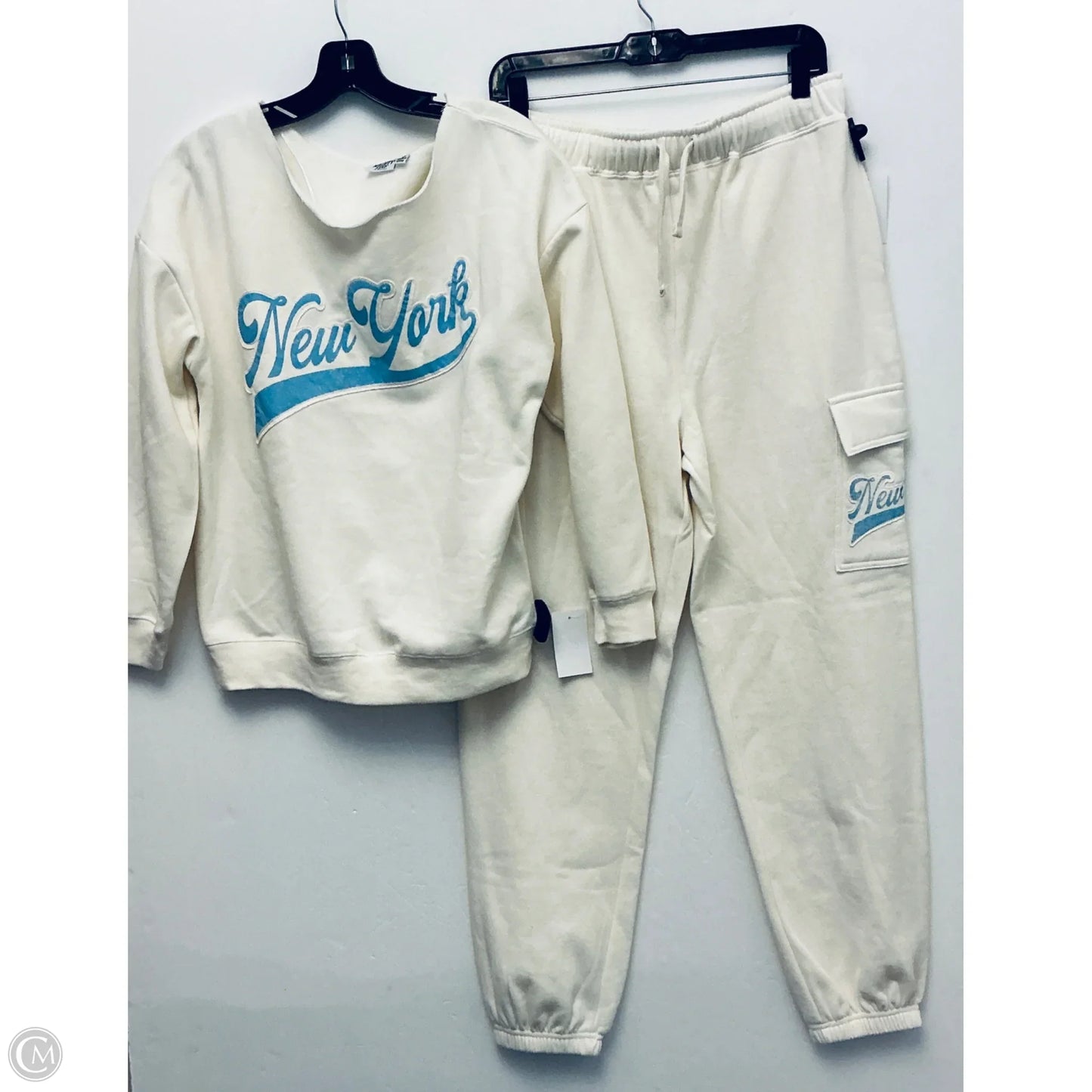 Sweater 2pc By Mighty Fine In Cream, Size: M