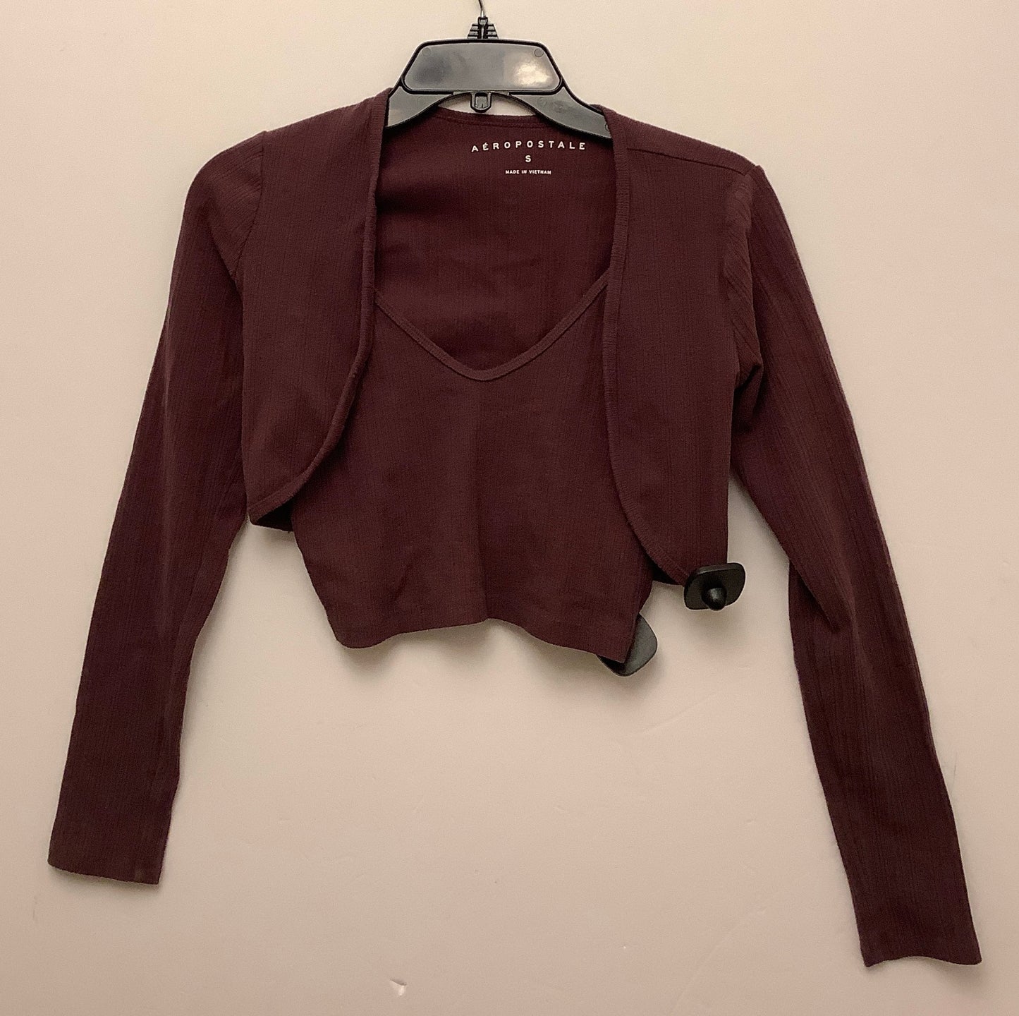 Top 2pc Long Sleeve By Aeropostale In Brown, Size: S