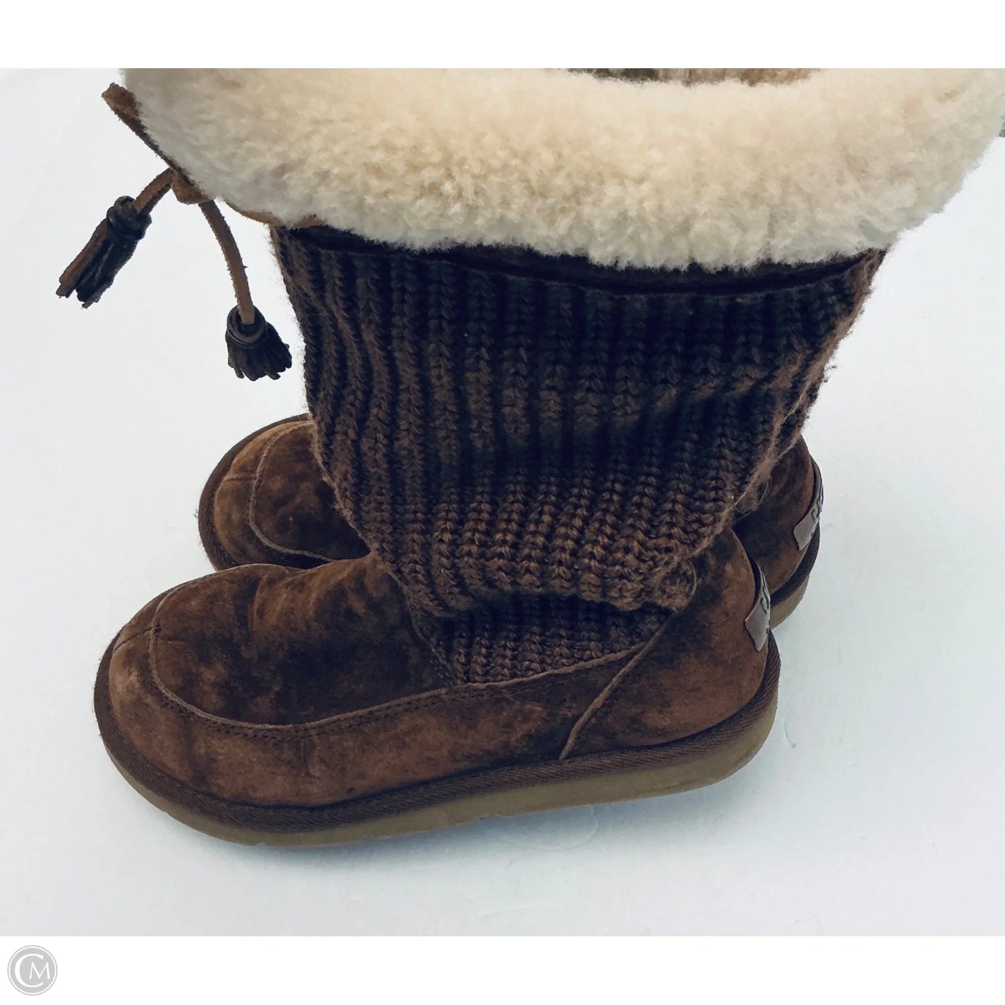 Boots Designer By Ugg In Brown, Size: 9